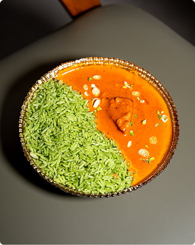Spinach Rice with Argentinean Sauce